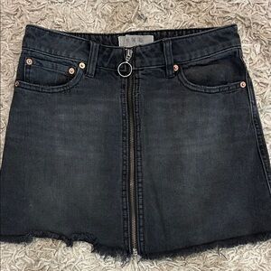 Free People black denim mini skirt size 25